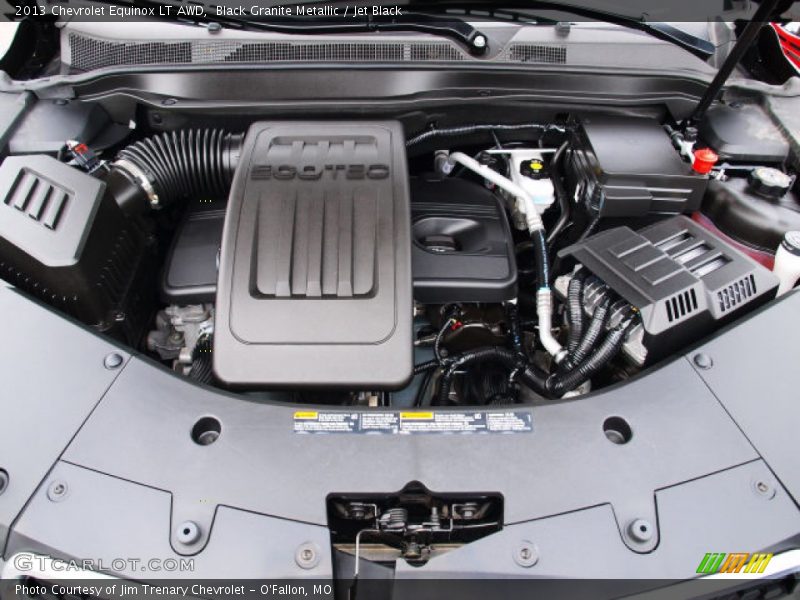 Black Granite Metallic / Jet Black 2013 Chevrolet Equinox LT AWD