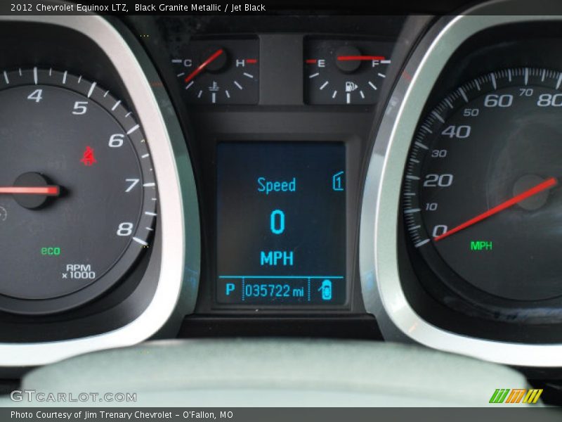 Black Granite Metallic / Jet Black 2012 Chevrolet Equinox LTZ