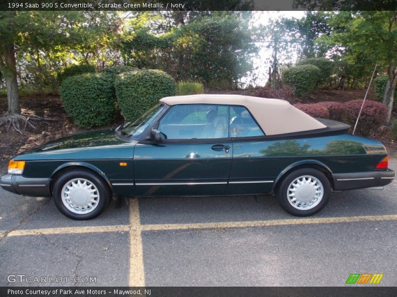 Scarabe Green Metallic / Ivory 1994 Saab 900 S Convertible