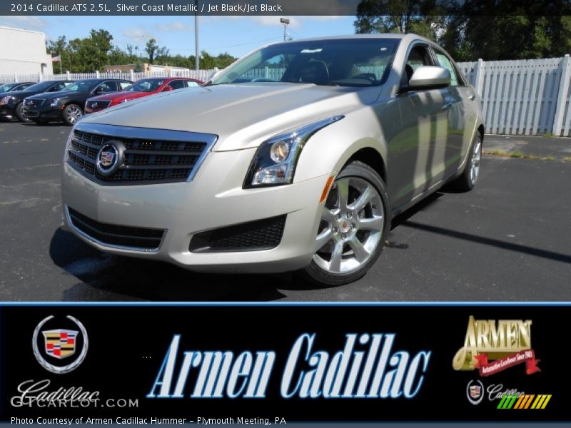 Silver Coast Metallic / Jet Black/Jet Black 2014 Cadillac ATS 2.5L