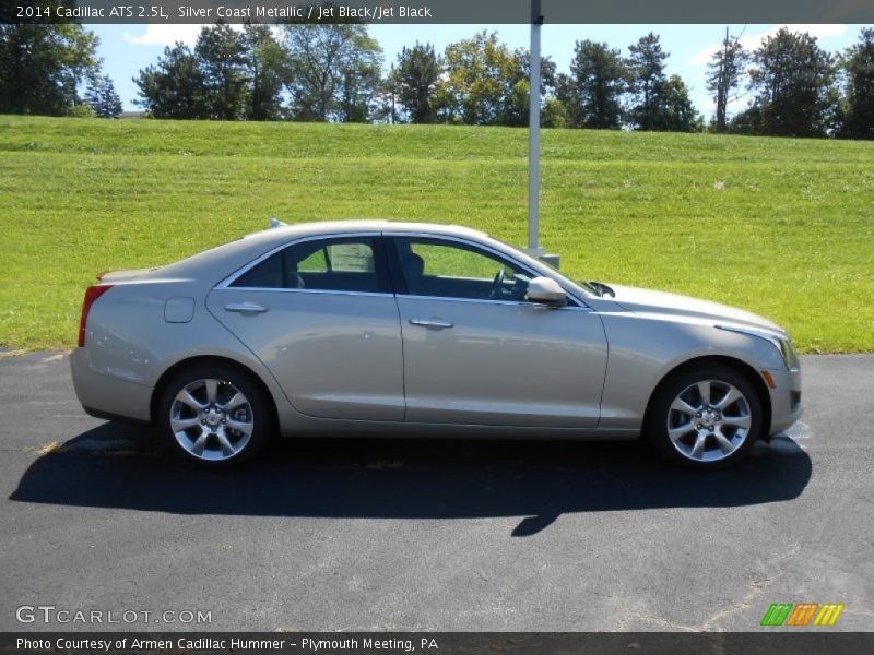 Silver Coast Metallic / Jet Black/Jet Black 2014 Cadillac ATS 2.5L