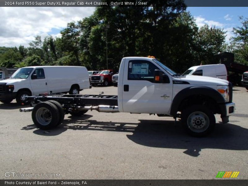 Oxford White / Steel 2014 Ford F550 Super Duty XL Regular Cab 4x4 Chassis