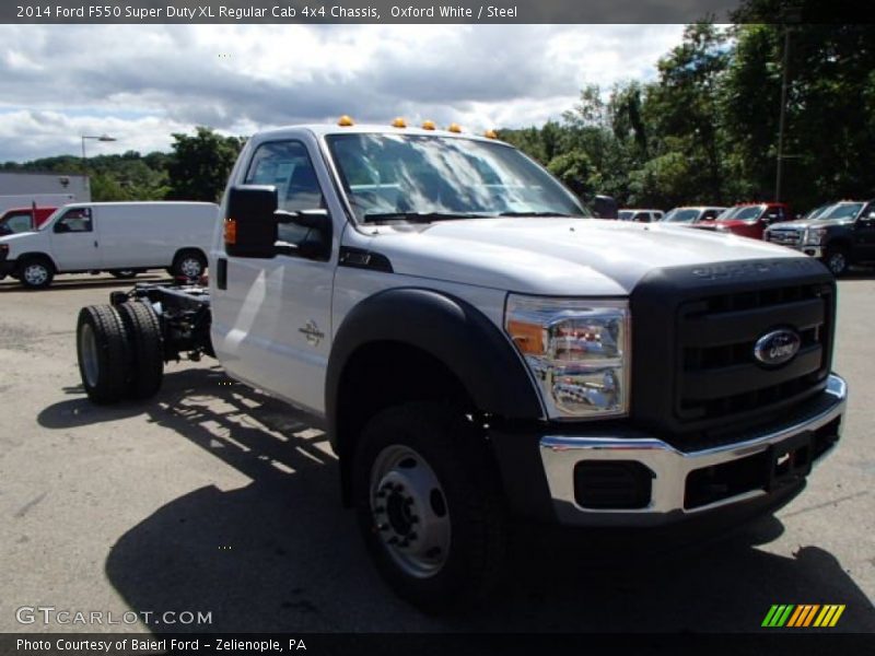 Oxford White / Steel 2014 Ford F550 Super Duty XL Regular Cab 4x4 Chassis