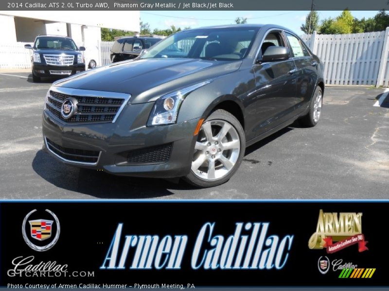 Phantom Gray Metallic / Jet Black/Jet Black 2014 Cadillac ATS 2.0L Turbo AWD
