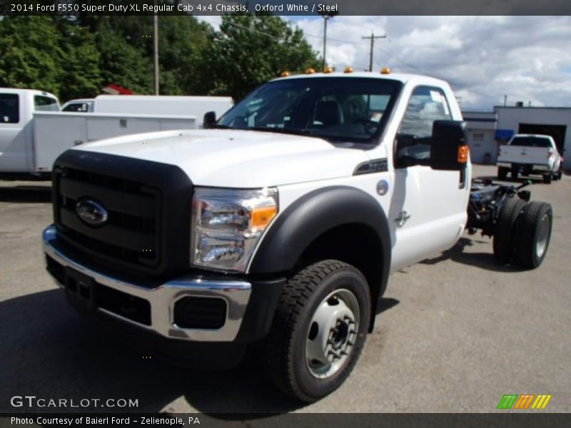 Oxford White / Steel 2014 Ford F550 Super Duty XL Regular Cab 4x4 Chassis