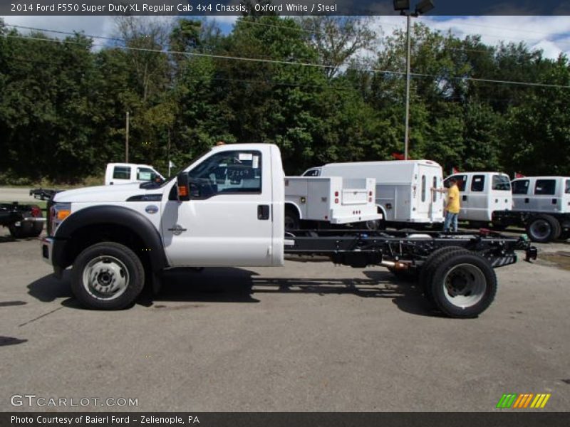 Oxford White / Steel 2014 Ford F550 Super Duty XL Regular Cab 4x4 Chassis
