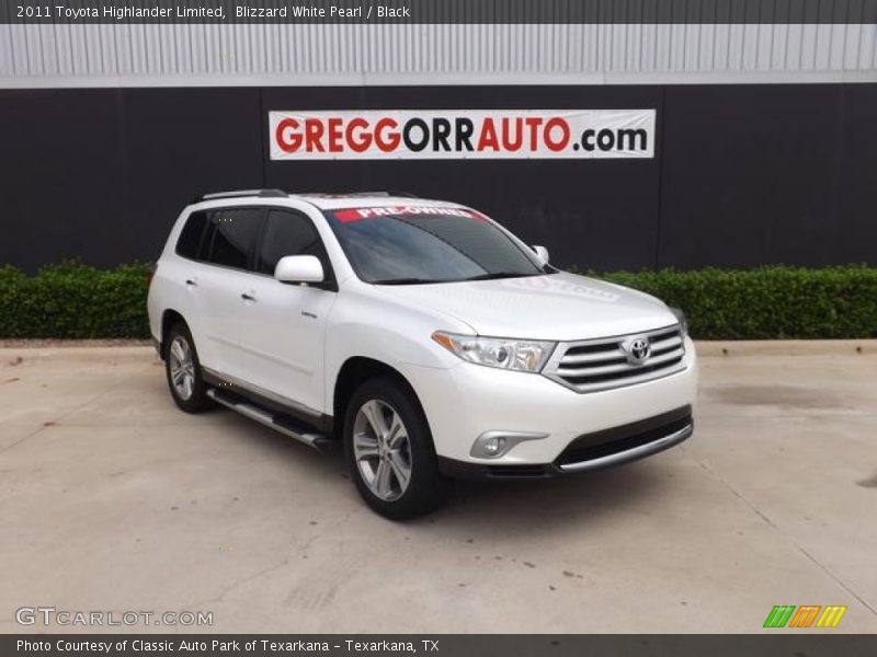 Blizzard White Pearl / Black 2011 Toyota Highlander Limited