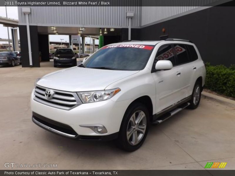 Blizzard White Pearl / Black 2011 Toyota Highlander Limited