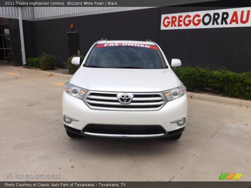 Blizzard White Pearl / Black 2011 Toyota Highlander Limited