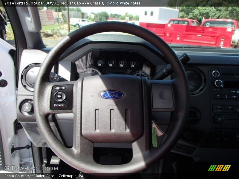 Oxford White / Steel 2014 Ford F550 Super Duty XL Regular Cab 4x4 Chassis