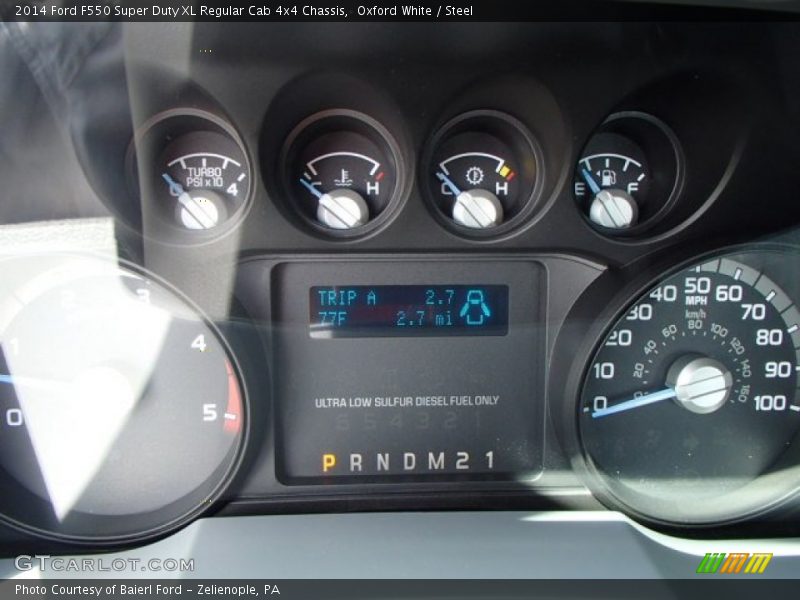 Oxford White / Steel 2014 Ford F550 Super Duty XL Regular Cab 4x4 Chassis