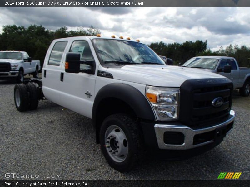 Oxford White / Steel 2014 Ford F550 Super Duty XL Crew Cab 4x4 Chassis