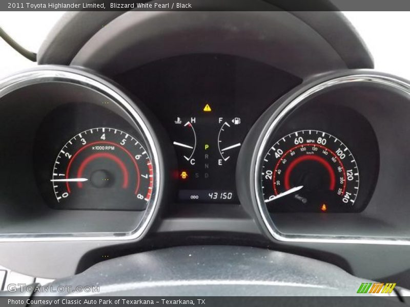 Blizzard White Pearl / Black 2011 Toyota Highlander Limited