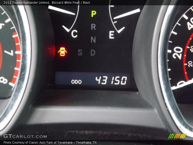 Blizzard White Pearl / Black 2011 Toyota Highlander Limited
