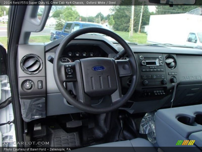 Oxford White / Steel 2014 Ford F550 Super Duty XL Crew Cab 4x4 Chassis