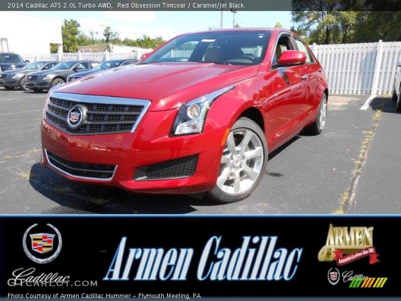 Red Obsession Tintcoat / Caramel/Jet Black 2014 Cadillac ATS 2.0L Turbo AWD