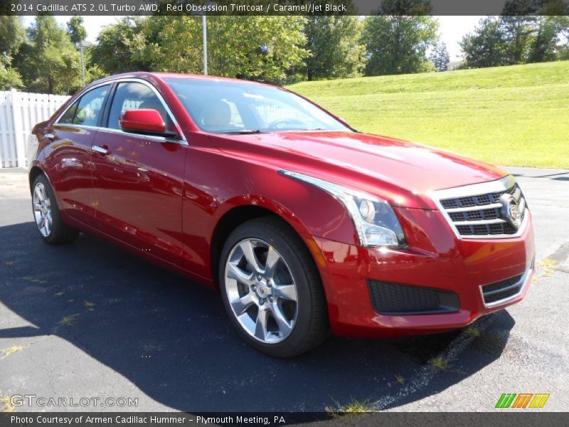 Red Obsession Tintcoat / Caramel/Jet Black 2014 Cadillac ATS 2.0L Turbo AWD