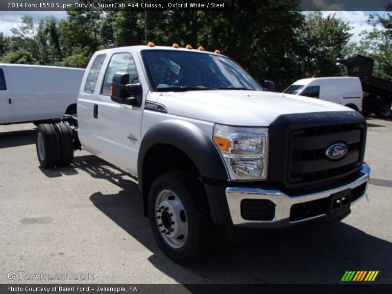 Oxford White / Steel 2014 Ford F550 Super Duty XL SuperCab 4x4 Chassis
