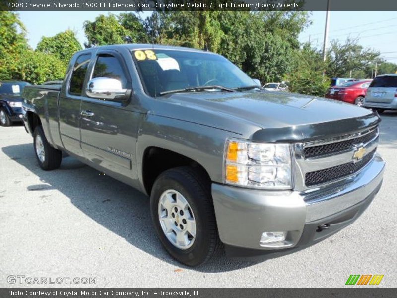 Graystone Metallic / Light Titanium/Ebony Accents 2008 Chevrolet Silverado 1500 LT Extended Cab