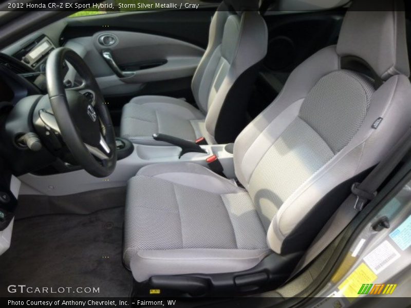 Storm Silver Metallic / Gray 2012 Honda CR-Z EX Sport Hybrid