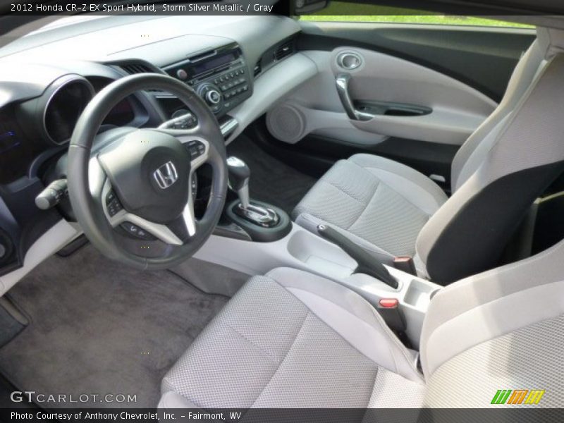 Storm Silver Metallic / Gray 2012 Honda CR-Z EX Sport Hybrid