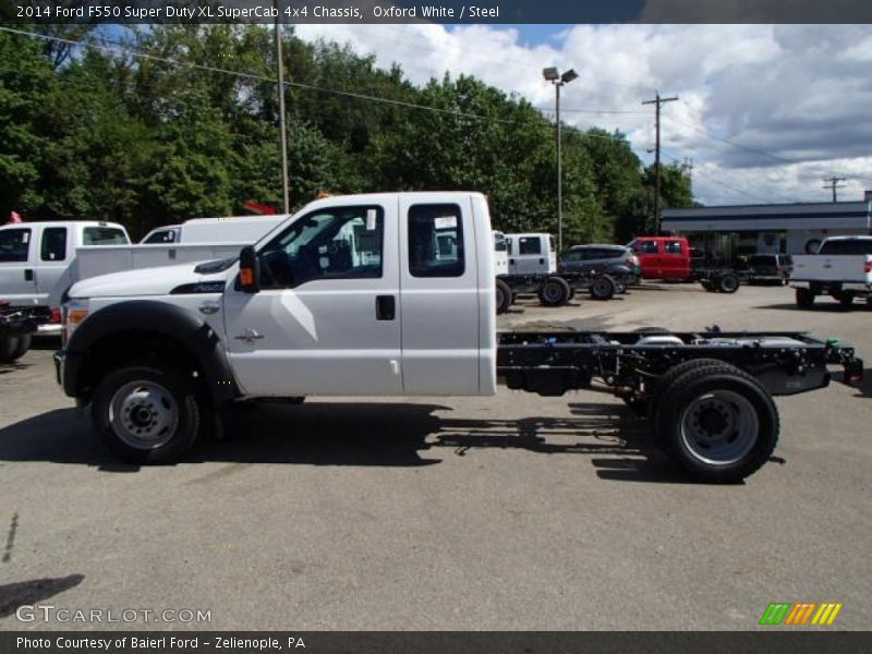 Oxford White / Steel 2014 Ford F550 Super Duty XL SuperCab 4x4 Chassis