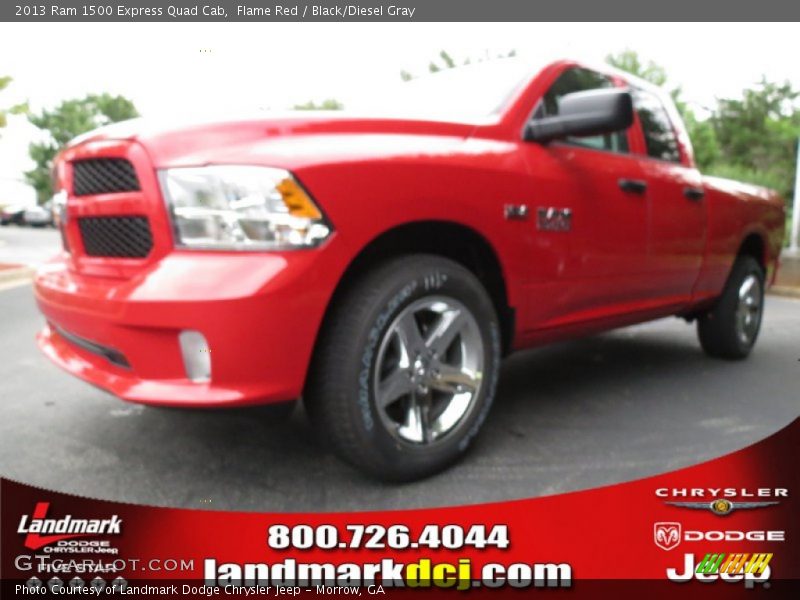 Flame Red / Black/Diesel Gray 2013 Ram 1500 Express Quad Cab