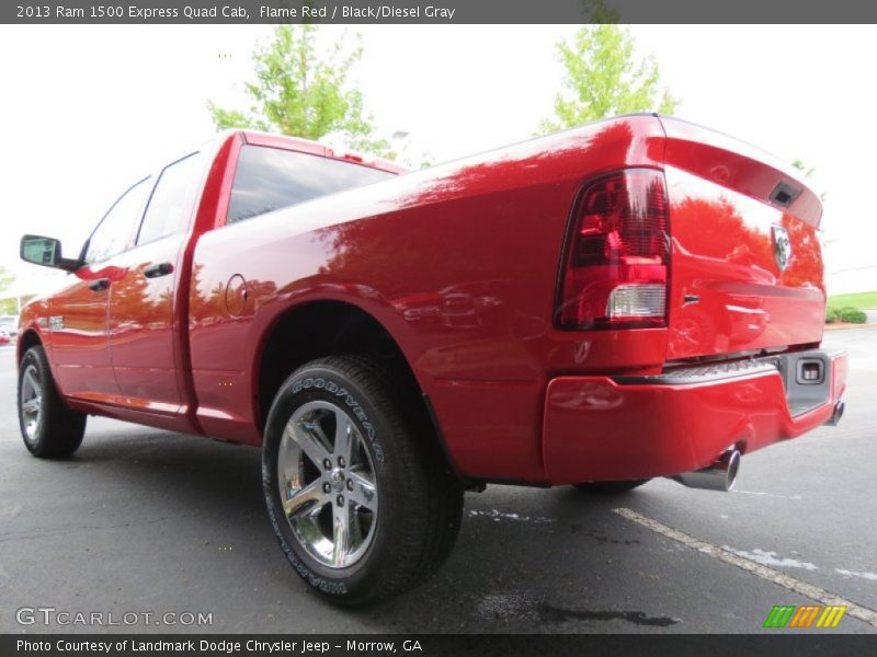 Flame Red / Black/Diesel Gray 2013 Ram 1500 Express Quad Cab