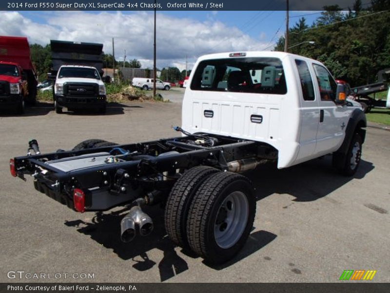 Oxford White / Steel 2014 Ford F550 Super Duty XL SuperCab 4x4 Chassis