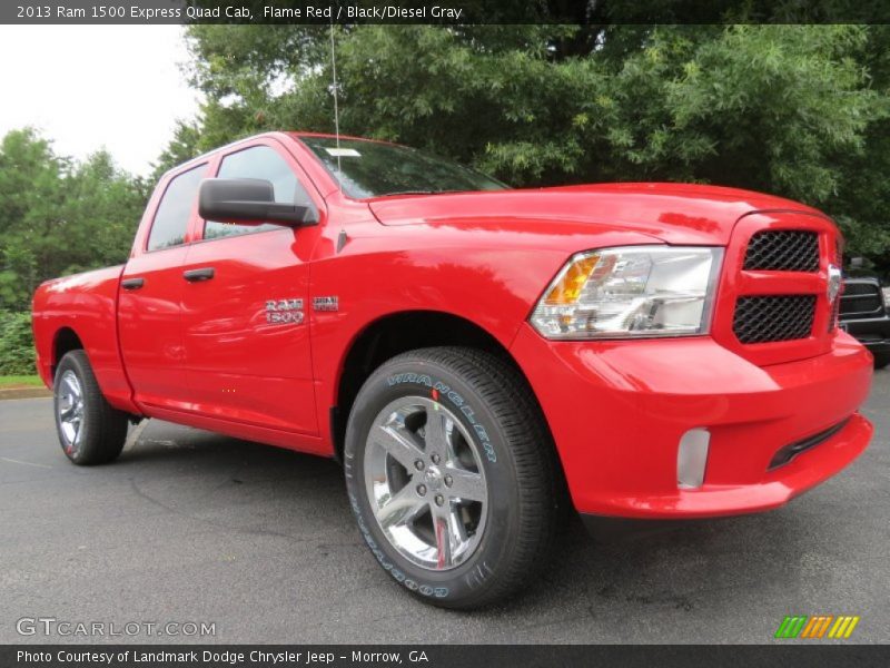 Flame Red / Black/Diesel Gray 2013 Ram 1500 Express Quad Cab