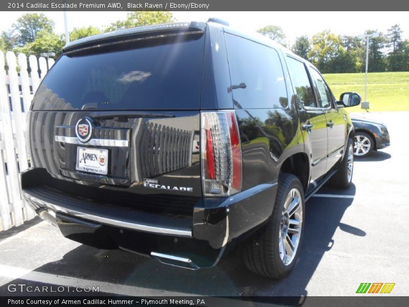 Black Raven / Ebony/Ebony 2014 Cadillac Escalade Premium AWD