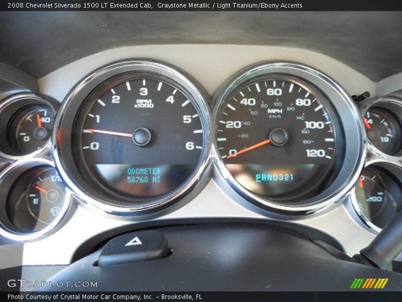 Graystone Metallic / Light Titanium/Ebony Accents 2008 Chevrolet Silverado 1500 LT Extended Cab