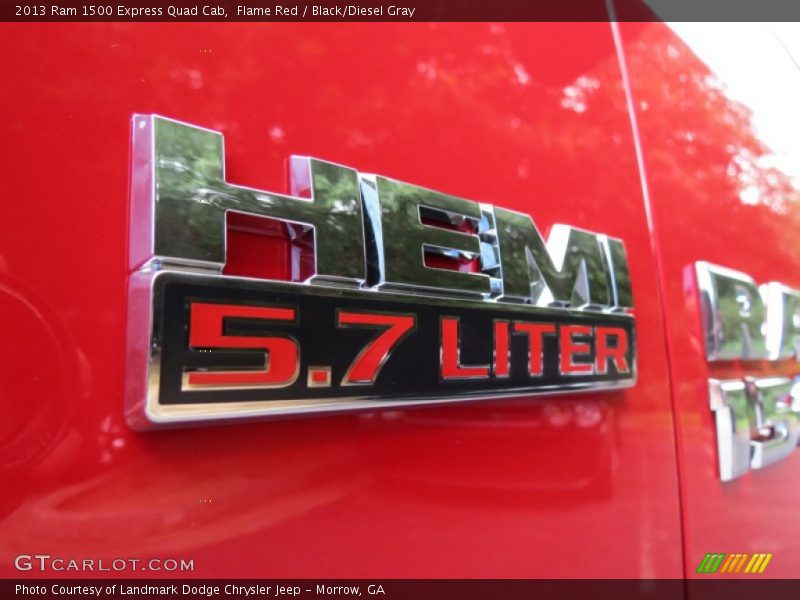 Flame Red / Black/Diesel Gray 2013 Ram 1500 Express Quad Cab