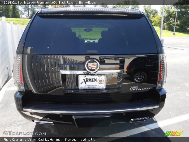 Black Raven / Ebony/Ebony 2014 Cadillac Escalade Premium AWD