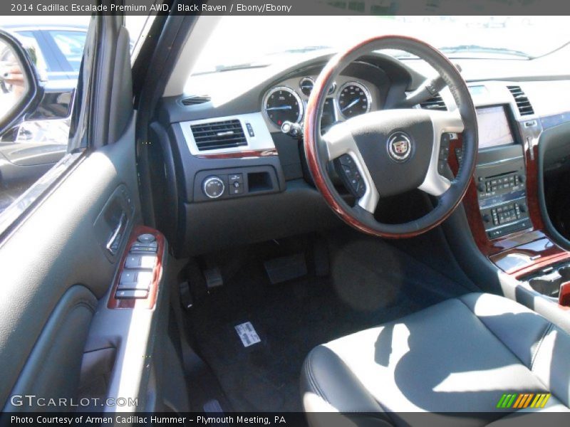 Black Raven / Ebony/Ebony 2014 Cadillac Escalade Premium AWD