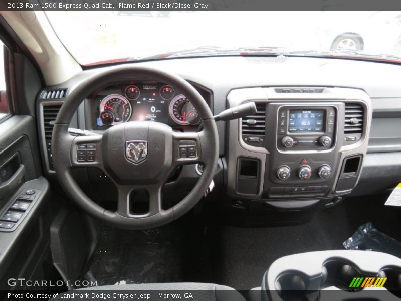 Flame Red / Black/Diesel Gray 2013 Ram 1500 Express Quad Cab