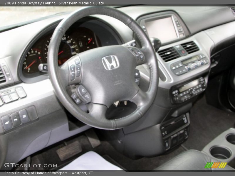 Silver Pearl Metallic / Black 2009 Honda Odyssey Touring