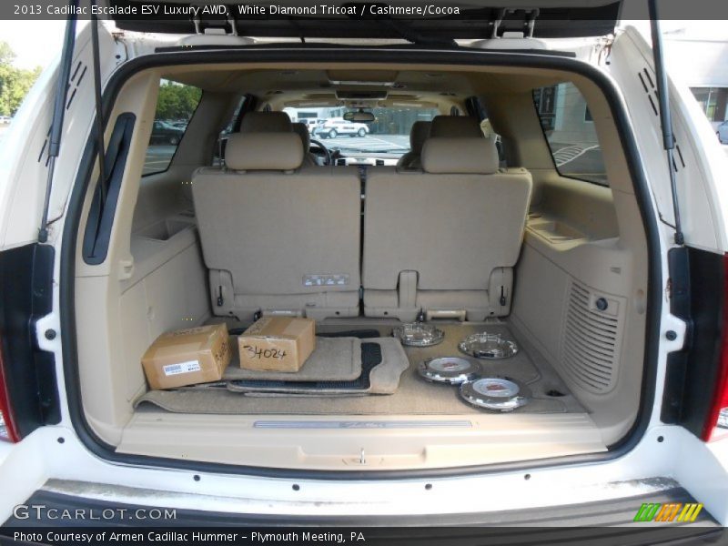 White Diamond Tricoat / Cashmere/Cocoa 2013 Cadillac Escalade ESV Luxury AWD