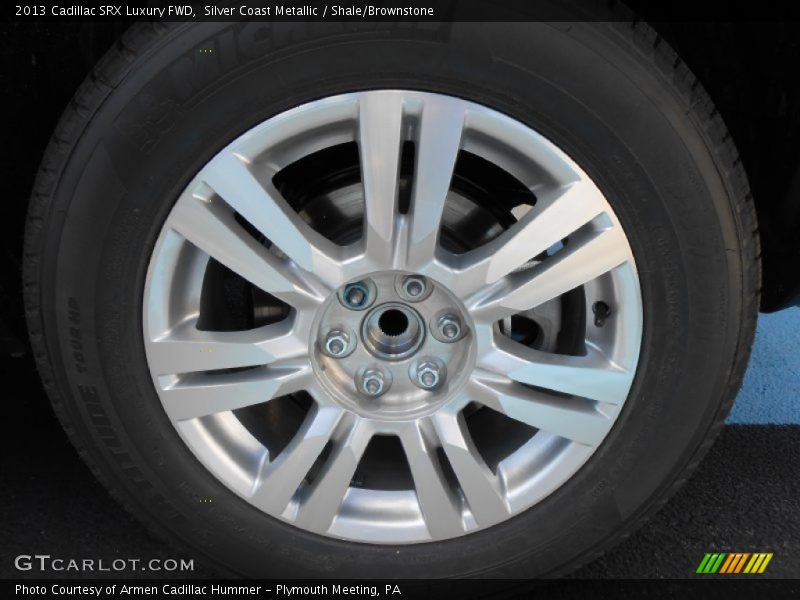 Silver Coast Metallic / Shale/Brownstone 2013 Cadillac SRX Luxury FWD
