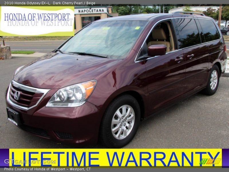 Dark Cherry Pearl / Beige 2010 Honda Odyssey EX-L