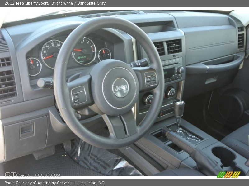 Bright White / Dark Slate Gray 2012 Jeep Liberty Sport