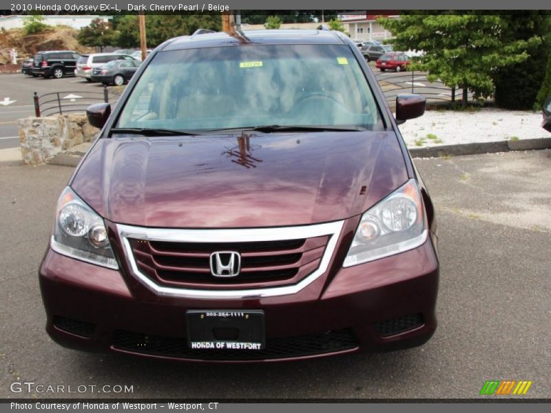 Dark Cherry Pearl / Beige 2010 Honda Odyssey EX-L