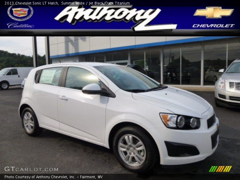 Summit White / Jet Black/Dark Titanium 2013 Chevrolet Sonic LT Hatch