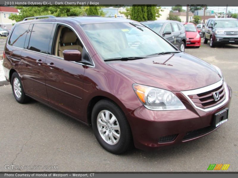 Dark Cherry Pearl / Beige 2010 Honda Odyssey EX-L