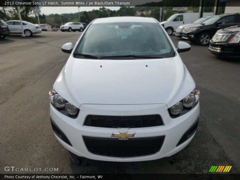 Summit White / Jet Black/Dark Titanium 2013 Chevrolet Sonic LT Hatch
