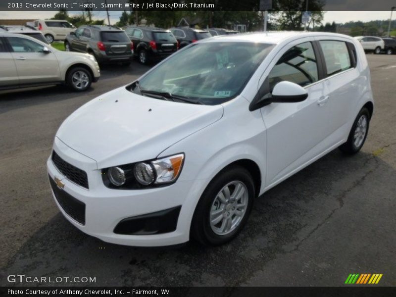 Summit White / Jet Black/Dark Titanium 2013 Chevrolet Sonic LT Hatch