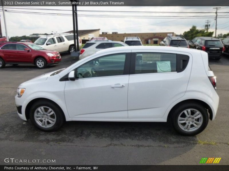 Summit White / Jet Black/Dark Titanium 2013 Chevrolet Sonic LT Hatch