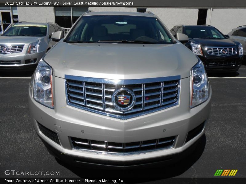 Silver Coast Metallic / Shale/Brownstone 2013 Cadillac SRX Luxury FWD