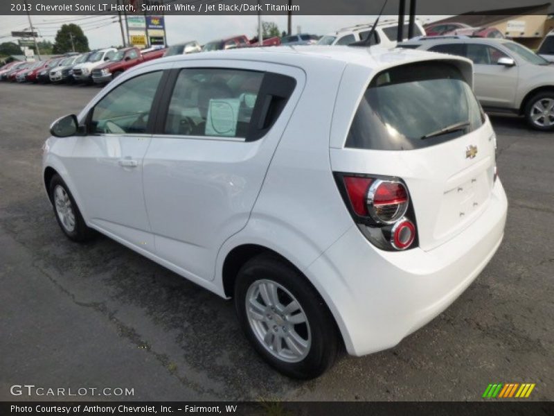Summit White / Jet Black/Dark Titanium 2013 Chevrolet Sonic LT Hatch
