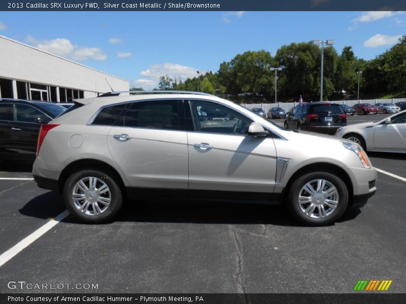 Silver Coast Metallic / Shale/Brownstone 2013 Cadillac SRX Luxury FWD